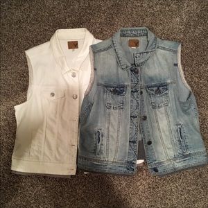 AE White & Denim Vests (both included in price)